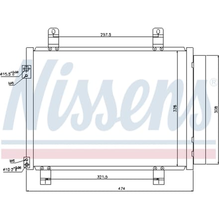 Condensator, airconditioning NISSENS 940122