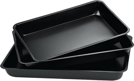Kinghoff 4199 - Bakblikken - bakvorm - set van 3 - zwart