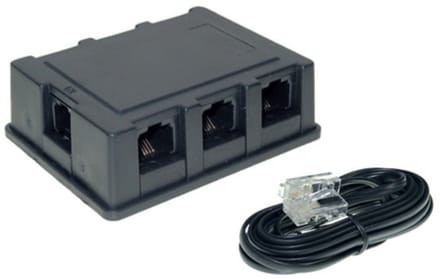 ISDN-VerteilerBOX 6-fach incl. Kabel 8/4 3m