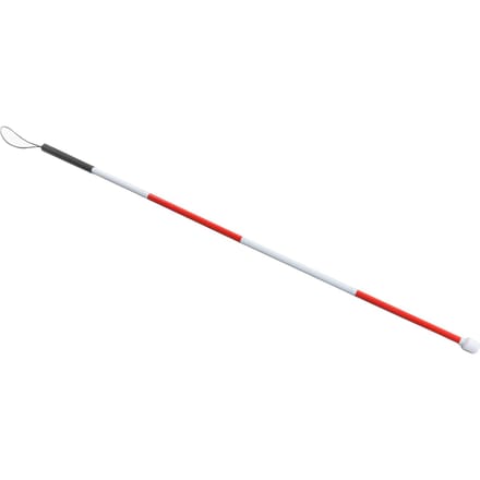Opvouwbare Blindenstok Antislip Handvat Rood Wit Aluminium Lichtgewicht Opvouwbare Wandelstok voor white