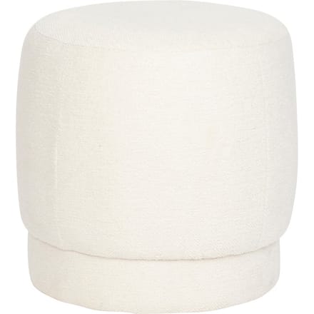 Eazy Living Bouclé Poef Ø 39 cm Adeline Wit