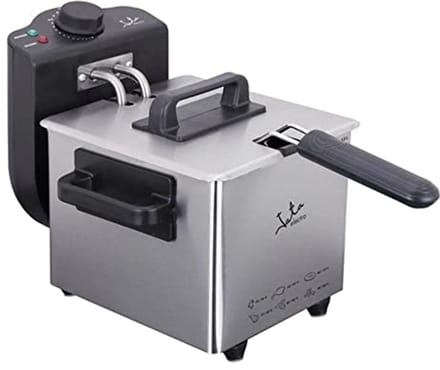 Compacte roestvrijstalen friteuse 1,5 liter met temperatuurregelaar