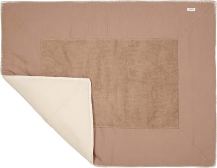 Koeka boxkleed Faro - hydrofielstof - warm white/caffe - 75x95 cm