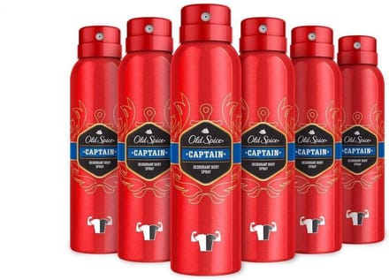 Old Spice Deodorant -  Captain - 6 x 150 ml