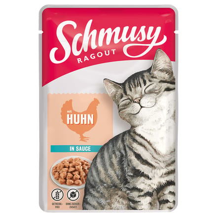 Schmusy Ragout in Saus Kattenvoer 22 x 100 g - Kip