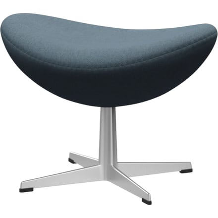 Fritz Hansen Das Ei Voetbank - ReWool 768 naturel/lichtblauw - aluminium