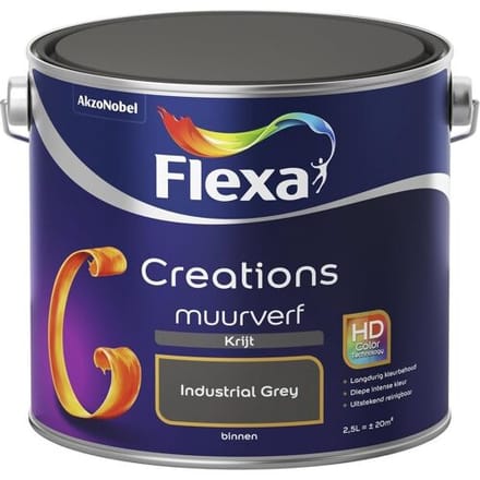 Flexa - Creations - Muurverf - Krijt - Industral Grey - 2,5 liter