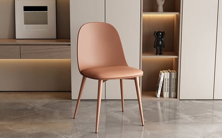 Interiax Eetkamerstoel FÃ© Zitting PP Kussen PU Terracotta