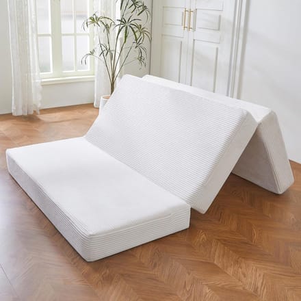 Opvouwbaar Gastenmatras 10 cm Dik - 3-Delig Comfortabel Slaapmatras