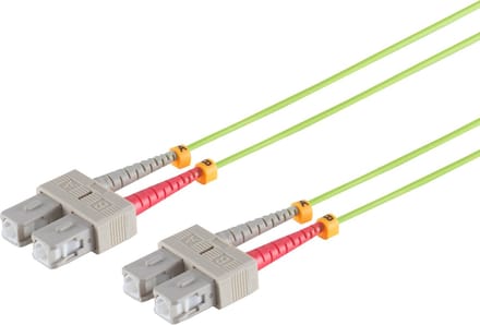 Duplex Patchkabel SC/SC 50/125µ, OM5, lindgrün, 2m