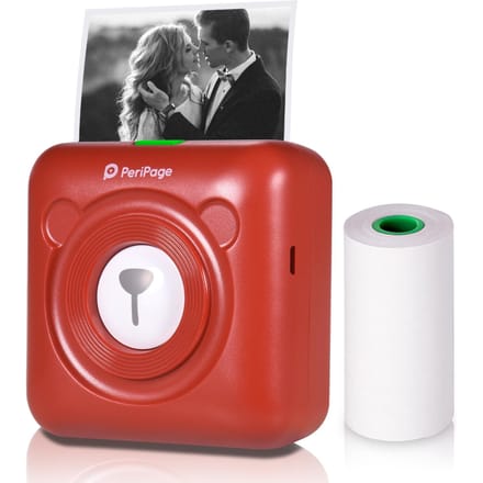 PeriPage A6 Mini Pocket Printer 304DPI Draadloze BT Thermische Printer Foto Foto Label Memo rood