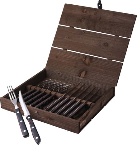 Gense Old Farmer Classic Steakbestek 12 delen Hout/Staal