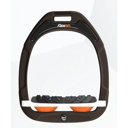 Inclinatieultra grip-stijgbeugels bruin/wit/oranje Flex-On Green Composite
