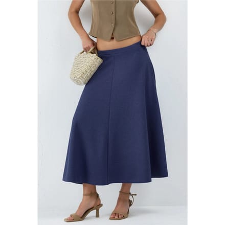 Hoge Taille A-Lijn Midi Rok