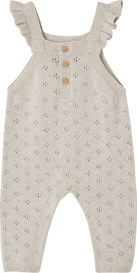 Vertbaudet Tuinbroek van tricot baby's met schouderbandje en ruches