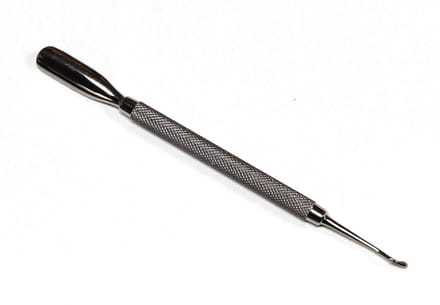 Rojafit - Professioneel - Manicure & Nagelstylisten -Dubbelinstrument - Pusher & Bulb - RVS – 14cm.
