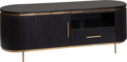 Tower Living Tv meubel Rivello 150 cm – Zwart & Brass