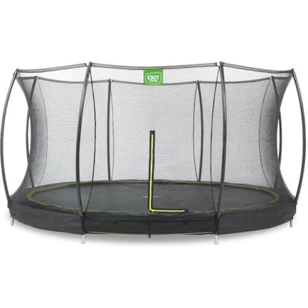 EXIT Silhouette Trampoline ø427cm - met Veiligheidsnet - Inground - Rond - Voor Kinderen - Zwart