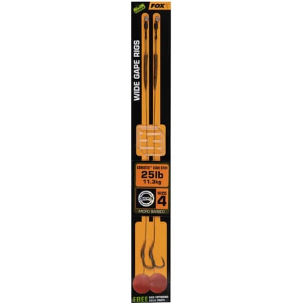 FOX Edges Wide Gape Semi Stiff Camotex Ready Rigs - Onderlijn