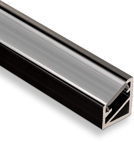 5 x LED Hoekprofiel-66 zwart / opaal 2m voor LED strips