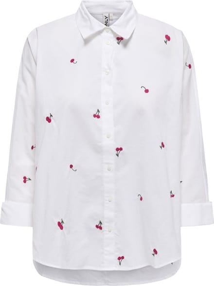 ONLY - ONLNEW LINA GRACE LS EMB SHIRT NOOS WVN - Dames - Blouses