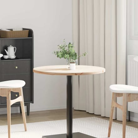 vidaXL - Tafelblad - Ø70x2,5 - cm - massief - grenenhout