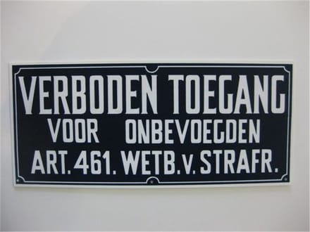 Repko bord "verboden toegang onbevoegden"