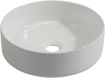 LINEA UNO - Alko 37 - Glans wit - Waskom - - Keramiek - Rond - 251112