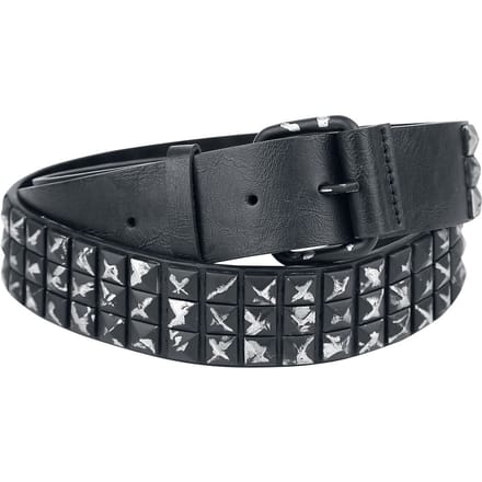 Rock Rebel by EMP Zwarte riem met studs in used look - Unisex - 110 cm
