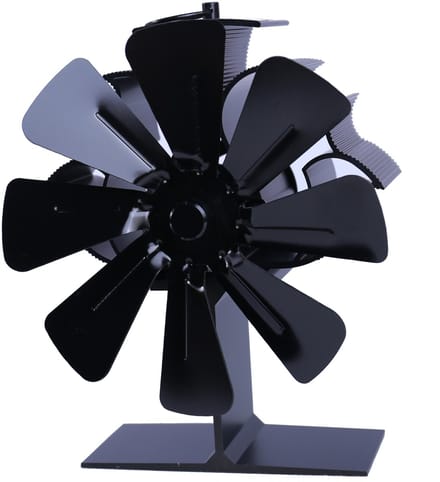 Kachelventilator voor betere warmteverdeling, 8 bladen