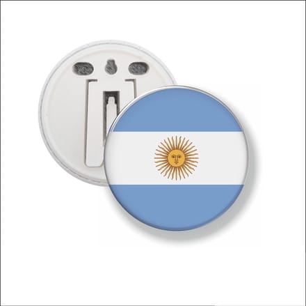 Button Met Clip 58 MM - Vlag Argentinië