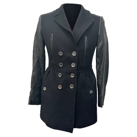 Burberry Brit double-breasted jas in zwarte wol