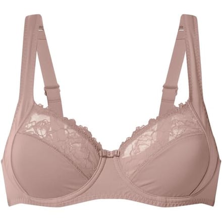 ESMARA Dames beugel-bh met kant, plus size (Beige, 85C)
