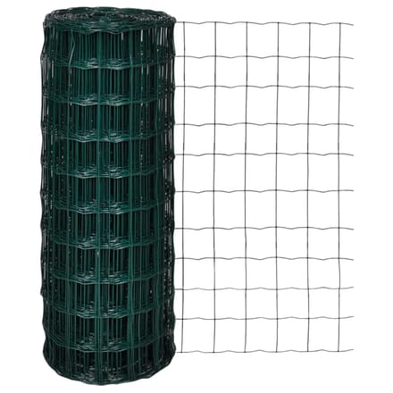 vidaXL - Hekpanelen - PVC-gelaagd - ijzer - Groen