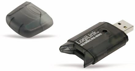 Logilink Usb-Kaartlezer Voor Laptops, Pc's En Computers Usb 2.0 Draagbaar En Handig