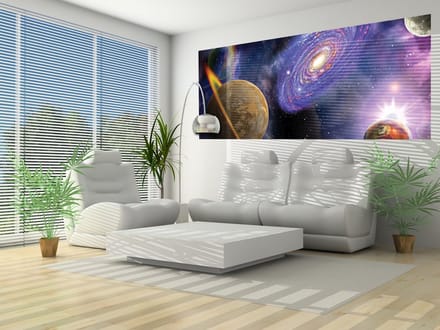 Space blue wallcovering