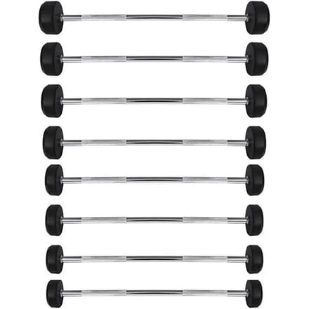 HMS GSG Serie - Rubberen Stang - 25 KG - Radeerbare Handgreep - Verchroomd