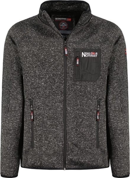 Fleece Vest Heren Zwart Met Borstzakje Geographical Norway - M