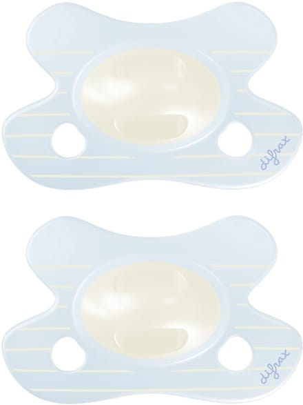 Difrax Fopspeen Natural - Newborn - Blauw - 2 Stuks