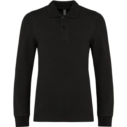 Kariban Kinderpolo lange mouwen K269 - Black - 10/12 Y (10/12 ans)