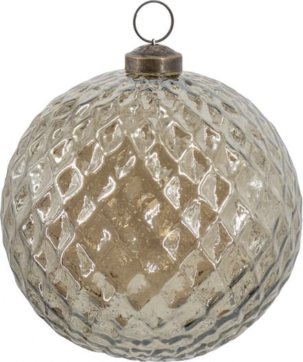 HomeBound by KY | Glazen kerstbal black smoke | 15x15cm | kerstbal