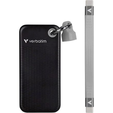 Verbatim Pocket 2 TB Externe SSD harde schijf USB-C 3.2 Gen 2 Zwart, Grijs 32194