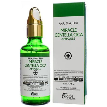 Ekel Miracle Centella ampul (AHA, BHA, PHA) 50ml-2type Ampoule(Green)