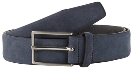 Tom Tailor - TTLOGAN suède riem met vierkante gesp - Maat 105 - navy uni
