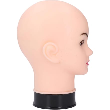 Kale Mannequin Hoofd Siliconen Professioneel Oefenhoofd voor Schoonheidsmake-up Pruiken Hoeden beige