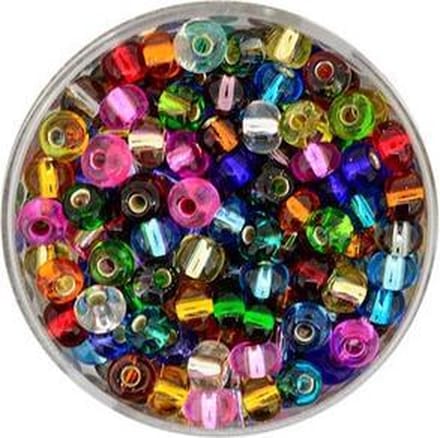 7576-054 Rocailles mix zilveren kern 4.5mm