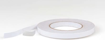 Kortpack - Dubbelzijdige tissue tape - 12mm x 50mtr - Wit - 10 rollen - Stevige tissue tape - (020.0155)