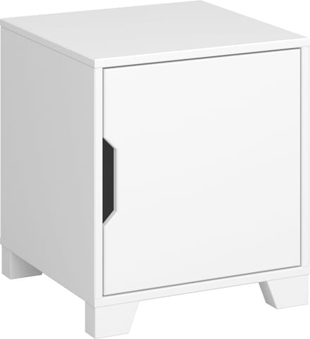 Linus-Nachtkastje - 1-Deur - Wit MDF