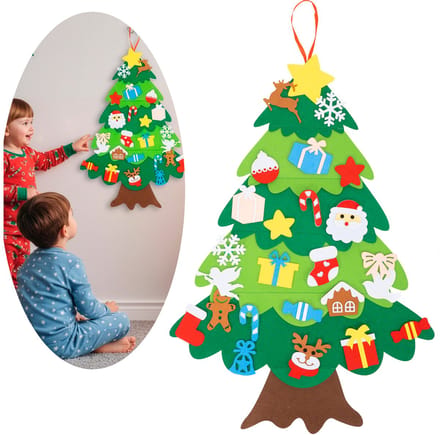 Springos Decoratieve Kerstboom | Kerstdecoratie | Vilt | 93 Cm | Veelkleurig