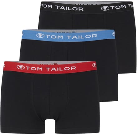 Tom Tailor - Korte boxershorts in een set van 3 - Maat XXL/8 - black-dark-solid